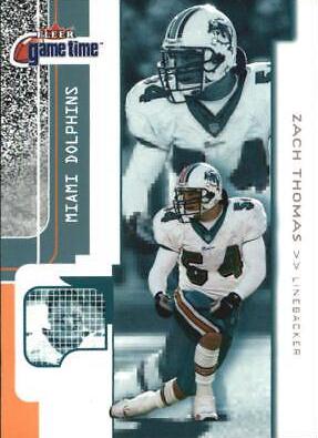 Zach Thomas #70 2001 Fleer Game Time Football