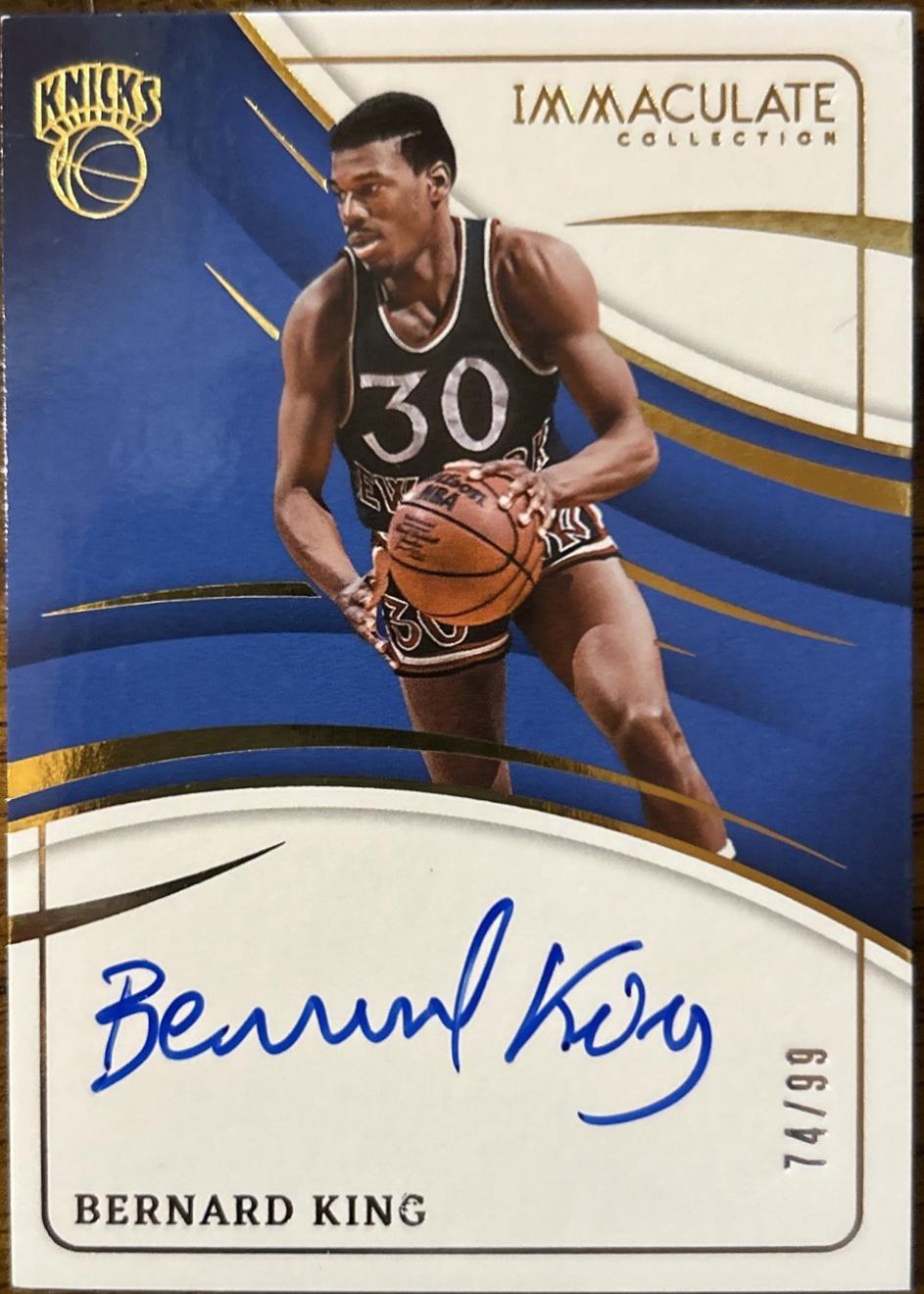 Bernard King #6 Basketball Cards 2023 Panini Immaculate Signature