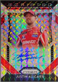 Justin Allgaier #SS-JA Racing Cards 2020 Panini Prizm Nascar Scripted Signatures