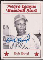Bob Boyd #49 Baseball Cards 1986 Fritsch Negro League Baseball Stars