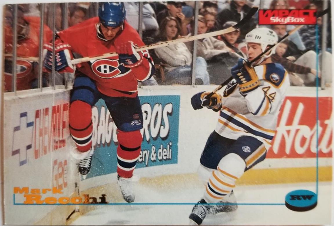 Mark Recchi #63 Hockey Cards 1996 SkyBox Impact