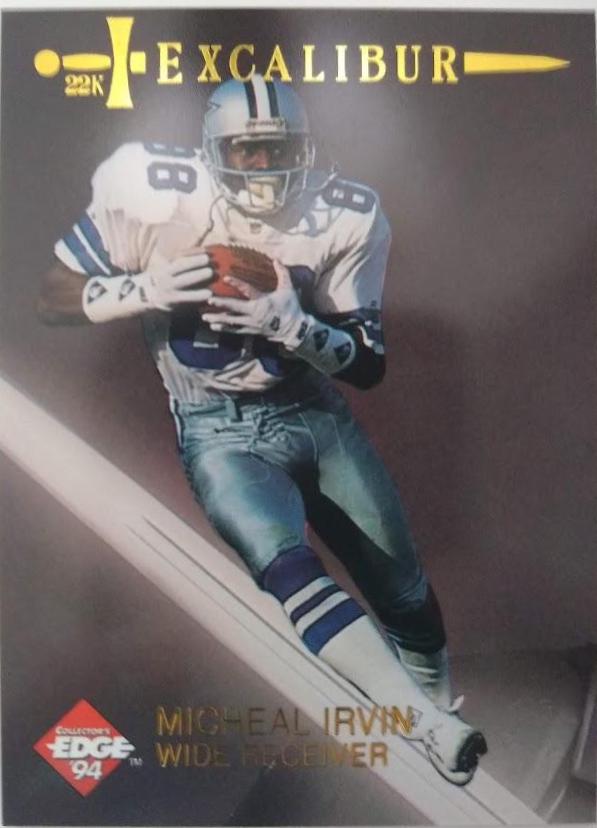 Michael Irvin #2 Football Cards 1994 Collector's Edge Excalibur 22K