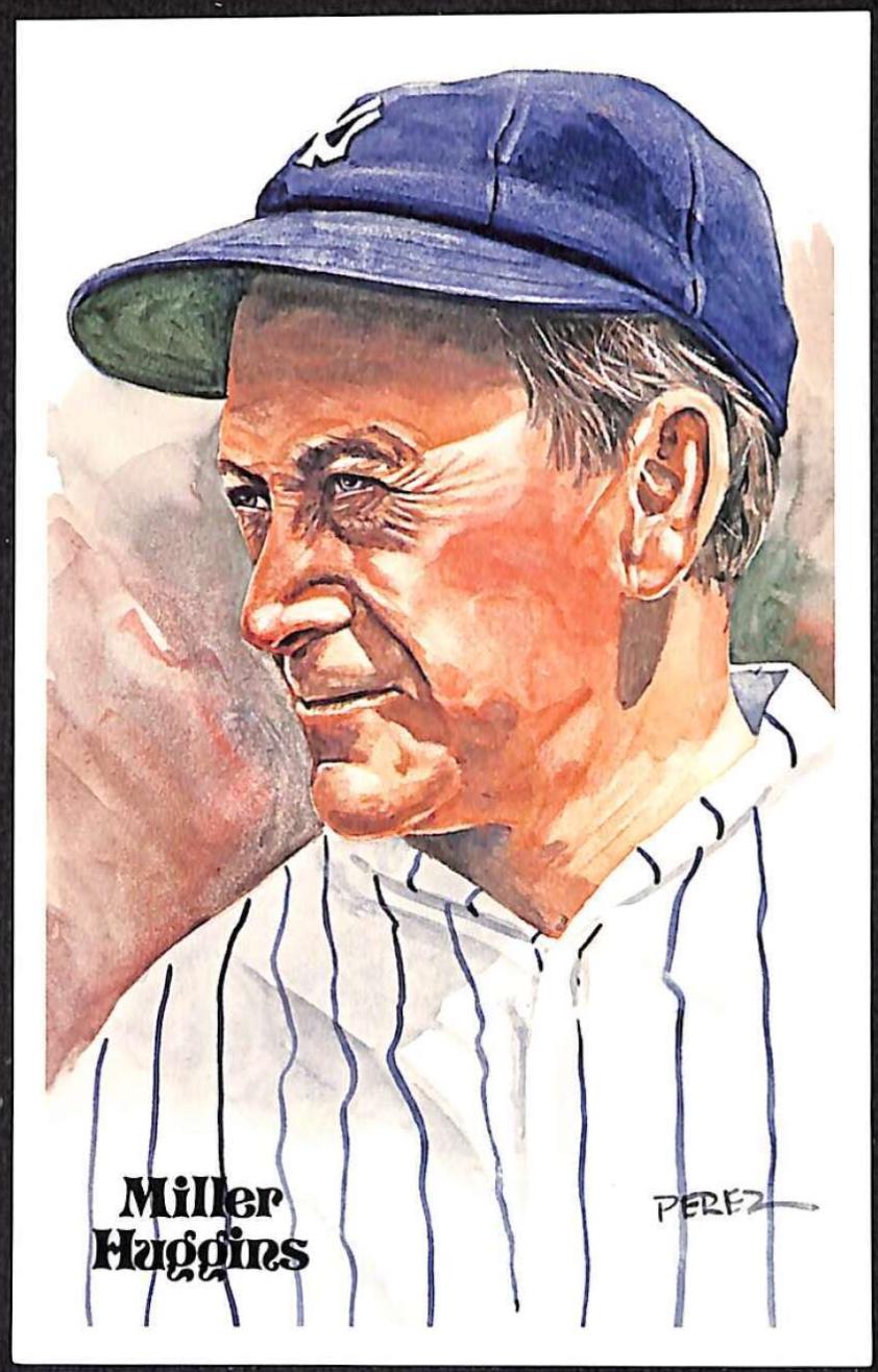 Miller Huggins #98 Baseball Cards 1981 Perez Steele HOF Postcard