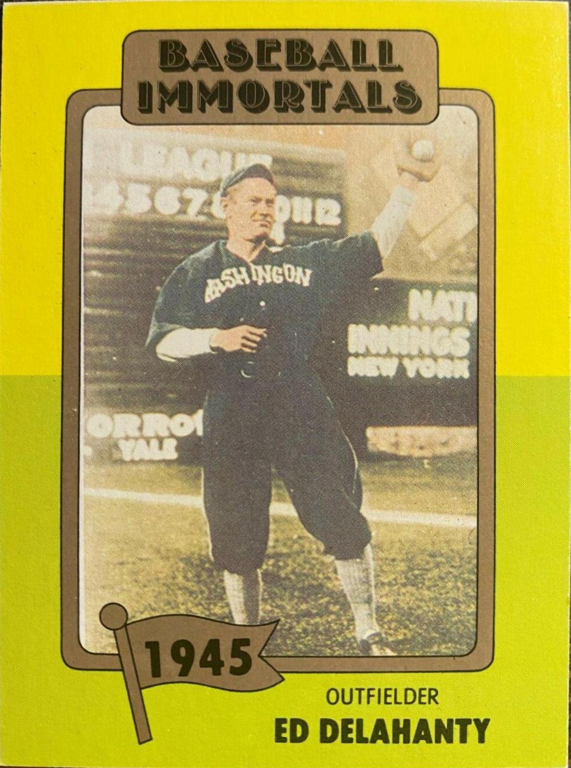 Ed Delahanty #33 Baseball Cards 1980 Baseball Immortals