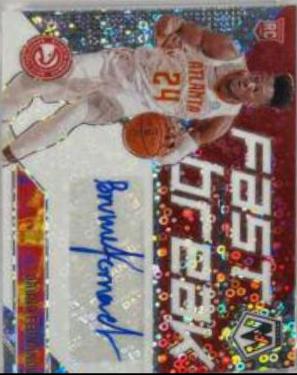 Bruno Fernando #FB-BFN Basketball Cards 2019 Panini Mosaic Autographs Fast Break