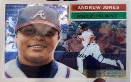 Andruw Jones #16 Baseball Cards 2005 Topps Heritage Chrome