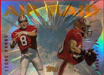 Steve Young/Jerry Rice #AR1 Football Cards 1995 Topps Air Raid