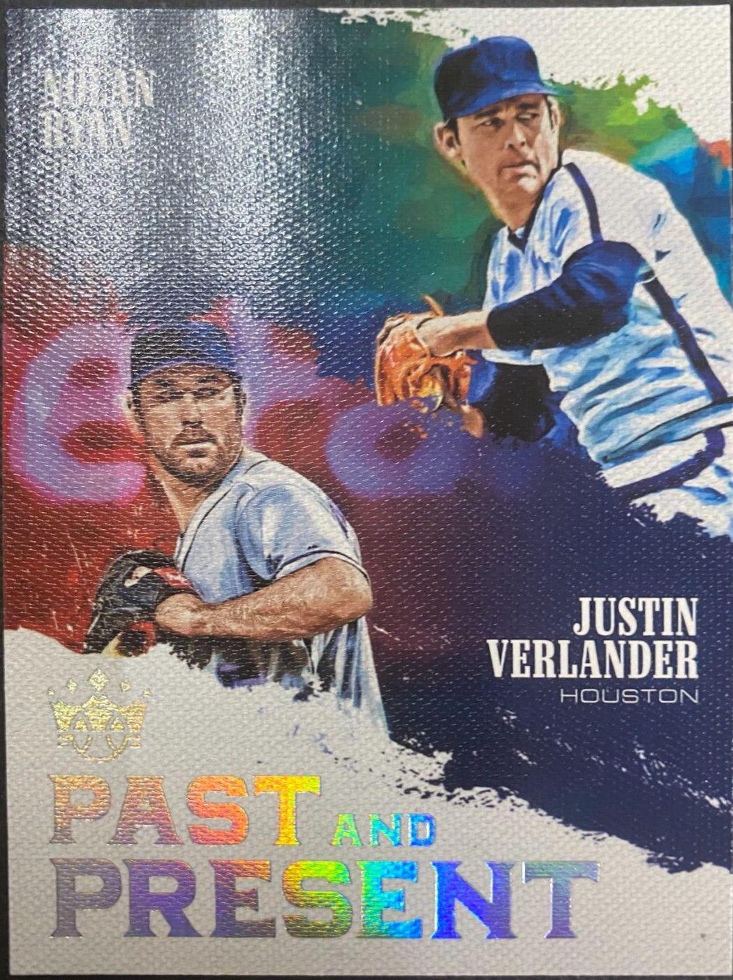 Nolan Ryan/Justin Verlander #PP5 Baseball Cards 2018 Panini Diamond Kings Past & Present