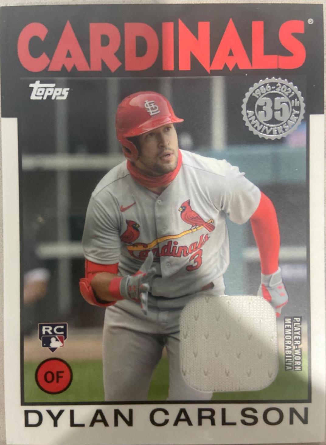 Dylan Carlson #86BR-DC Baseball Cards 2021 Topps 1986 All Star Baseball 35th Anniversary Relics