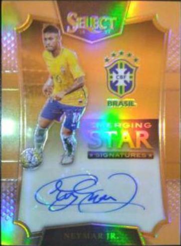 Neymar Jr. #ES-N Soccer Cards 2016 Panini Select Emerging Star Signatures