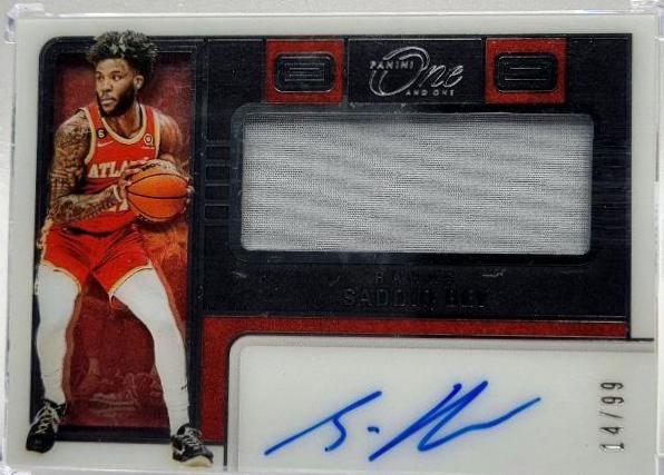 Saddiq Bey #JJA-SBY Basketball Cards 2022 Panini One and One Jumbo Jersey Autographs