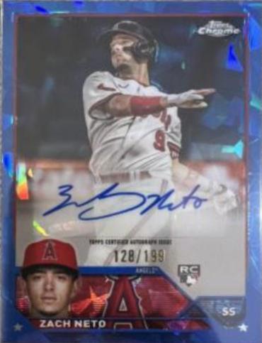 Zach Neto #USA-ZN 2023 Topps Chrome Update Sapphire Autographs Baseball