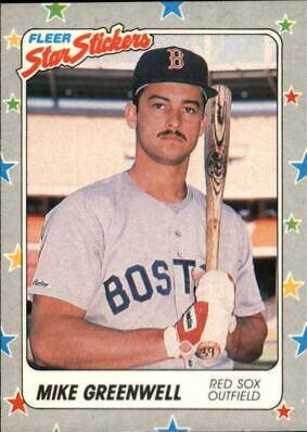 Mike Greenwell #9 Baseball Cards 1988 Fleer Star Stickers