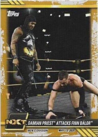 Damian Priest Attacks Finn Balor #27 Wrestling Cards 2021 Topps WWE NXT
