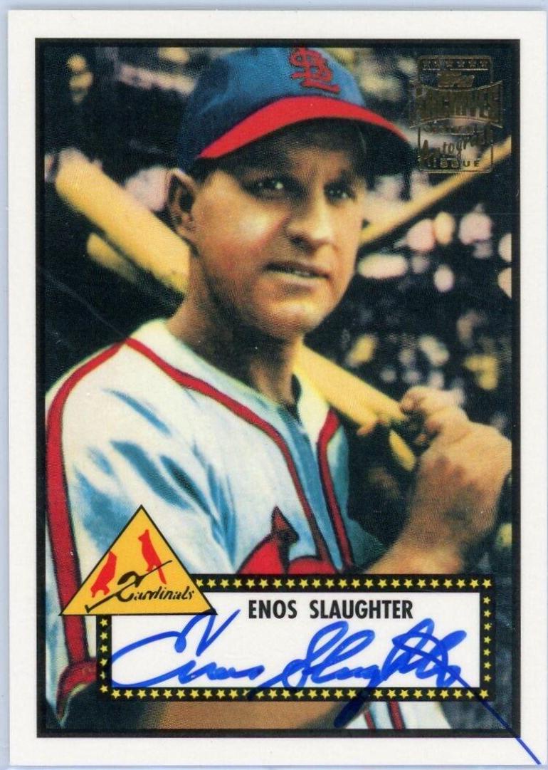 Enos Slaughter #29 Baseball Cards 2001 Topps Archives Autographs