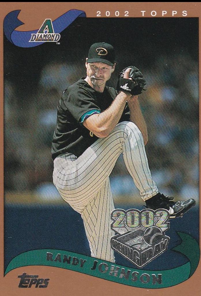 randy johnson #34 Baseball Cards 2002 Topps Opening Day