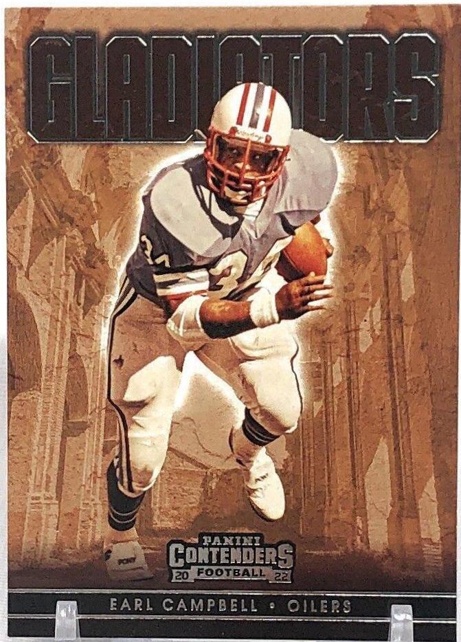 Earl Campbell #GLD-ECA Football Cards 2022 Panini Contenders Gladiators