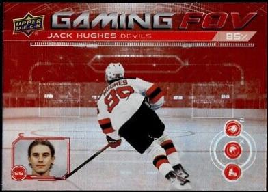 Jack Hughes #GFOV-13 Hockey Cards 2024 Upper Deck Gaming FOV