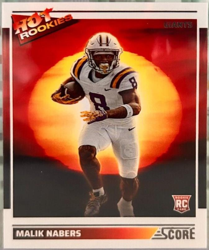 Malik Nabers #6 Football Cards 2024 Panini Score Hot Rookies