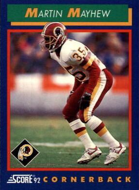 Martin Mayhew #8 Football Cards 1992 Panini Score