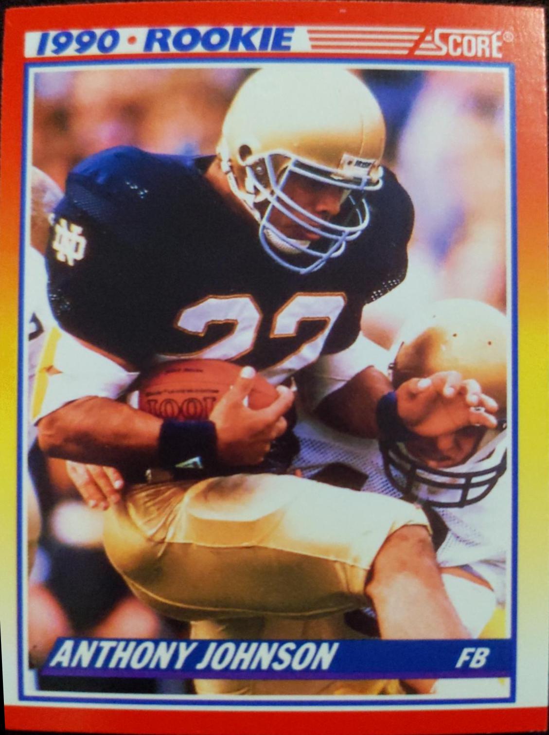 Anthony Johnson #624 Football Cards 1990 Panini Score