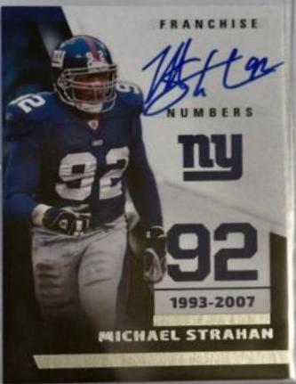 Michael Strahan #FN-MS Football Cards 2023 Panini Donruss Franchise Numbers Autographs