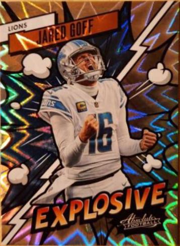 Jared Goff #3 Football Cards 2023 Panini Absolute Explosive