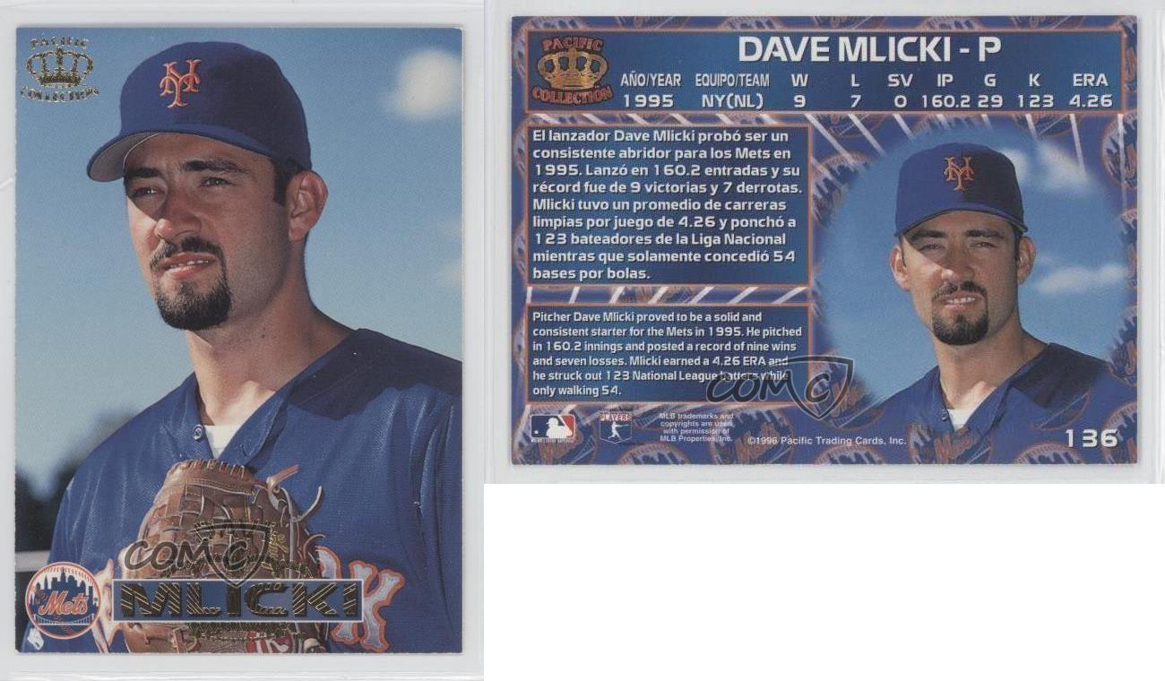 Dave Mlicki #136 Baseball Cards 1996 Pacific Crown Collection