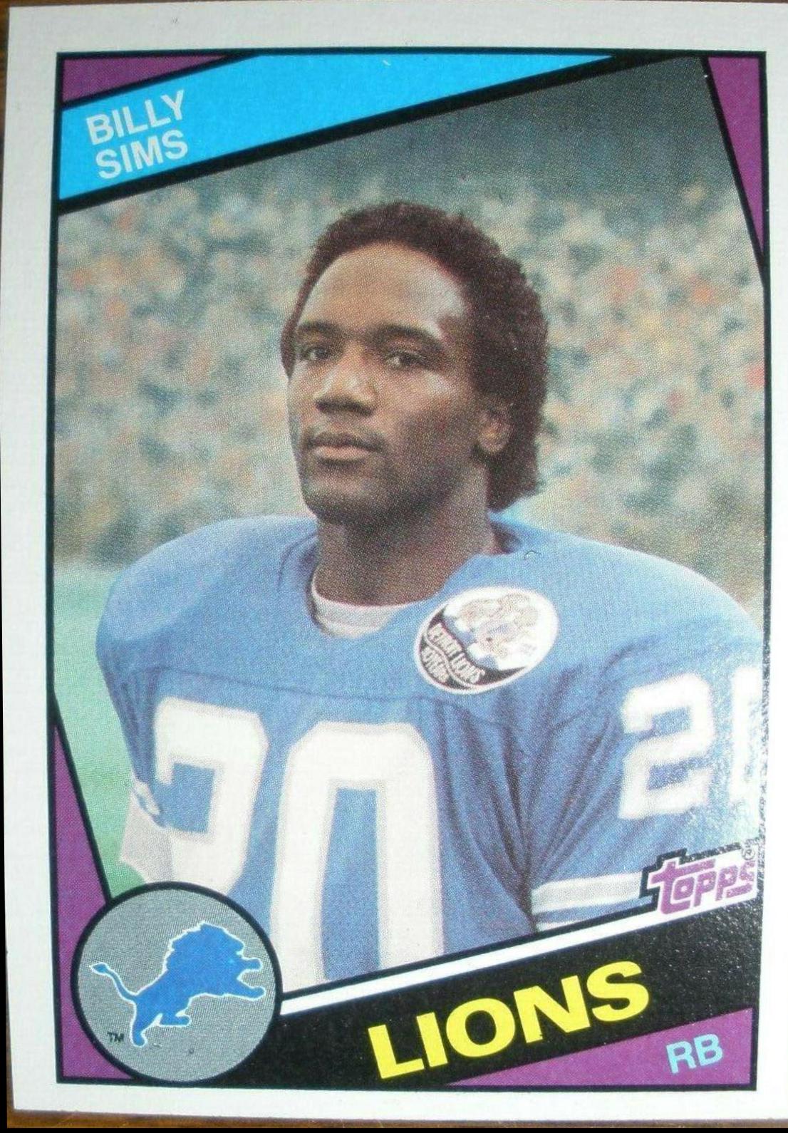 Billy Sims #260 Football Cards 1984 Topps