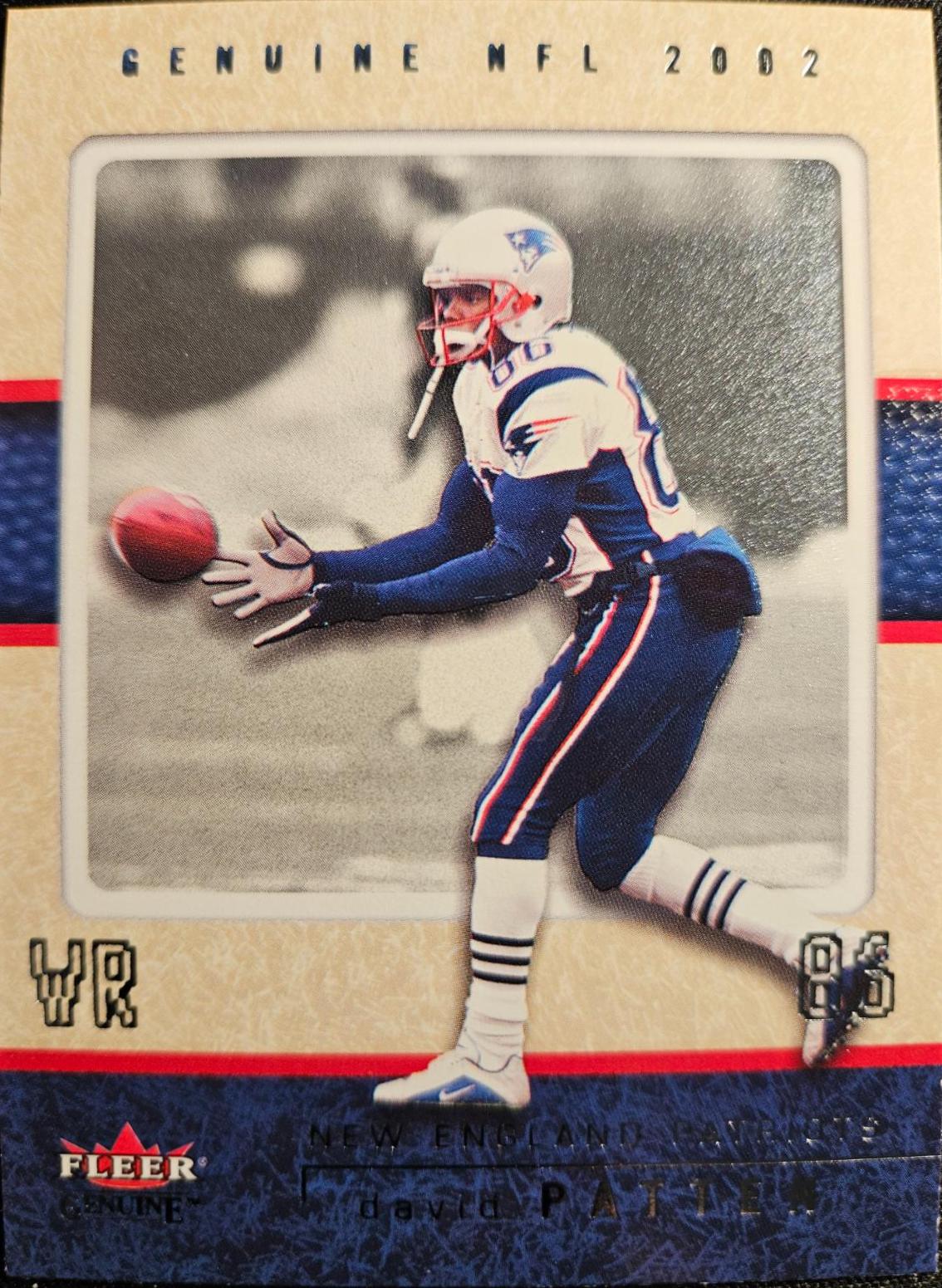 David Patten #99 Football Cards 2002 Fleer Genuine