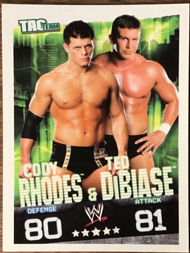 Cody Rhodes, Ted DiBiase Wrestling Cards 2009 Topps WWE Slam Attax