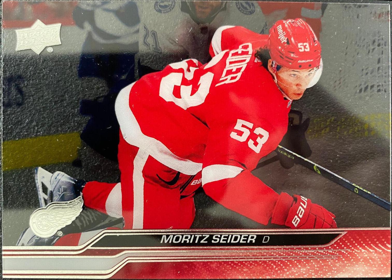 Moritz Seider #64 Hockey Cards 2023 Upper Deck