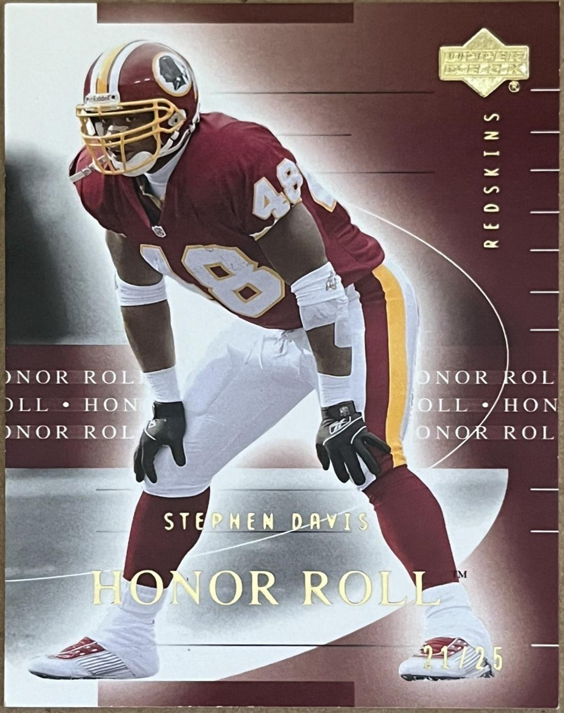 Stephen Davis #59 2002 Upper Deck Honor Roll Football