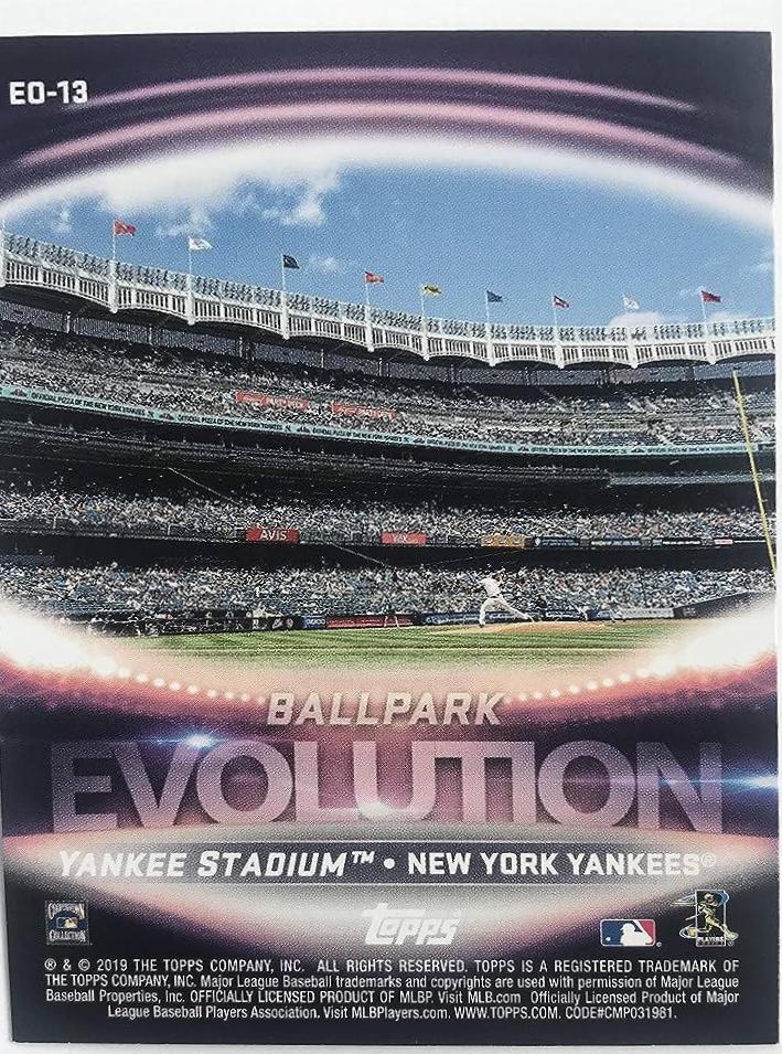 yankee stadium #EO-13 Baseball Cards 2019 Topps Evolution Ballpark