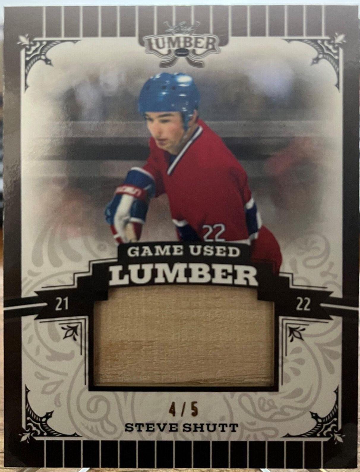 Steve Shutt #GUL-SS1 2021 Leaf Lumber Game Used Hockey