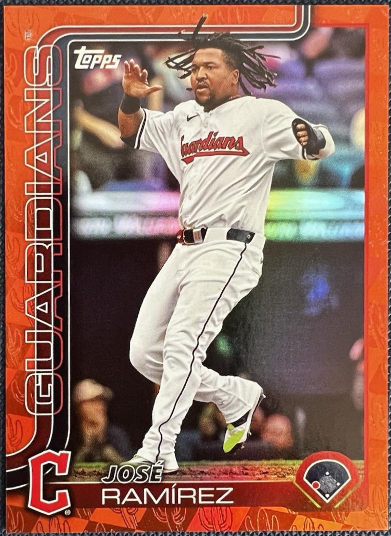 Jose Ramirez [Spring Training Orange Foilboard] #77 Prices | 2025 Topps ...