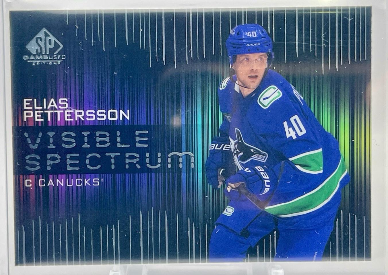 Elias Pettersson #VS-24 Hockey Cards 2024 SP Game Used Visible Spectrum