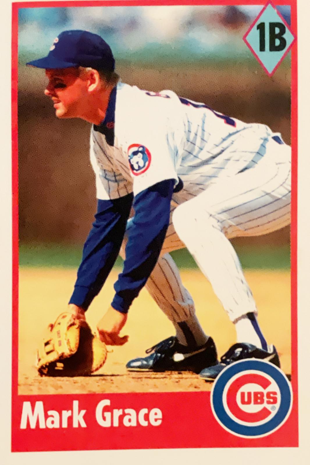 Mark Grace #32 Baseball Cards 1995 Fleer Panini Stickers