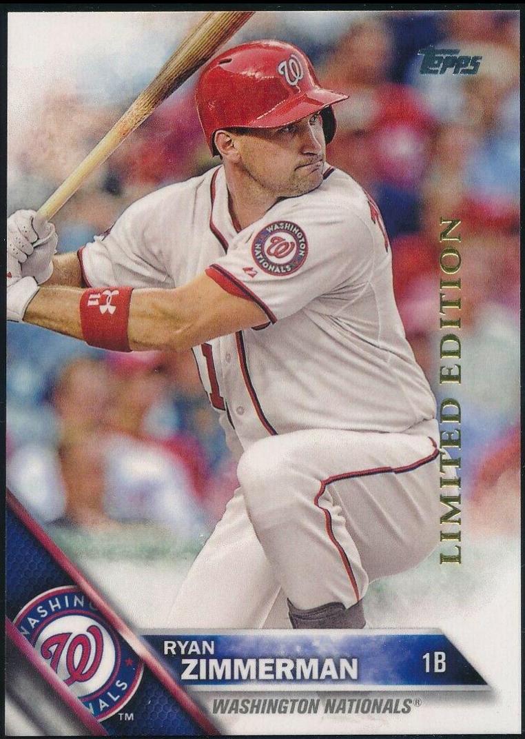 Ryan Zimmerman #45 Baseball Cards 2016 Topps Limited Edition