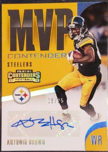 Antonio Brown Football Cards 2018 Panini Contenders MVP Autographs