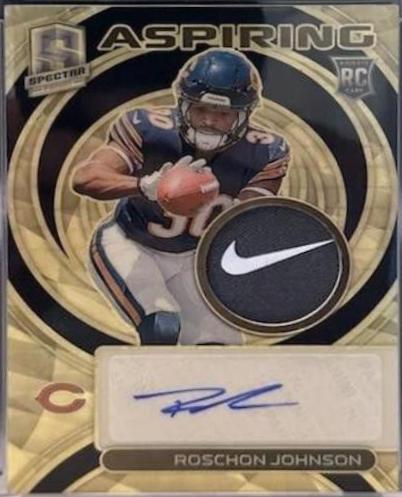 Roschon Johnson #12 Football Cards 2023 Panini Spectra Rookie Autograph Gold