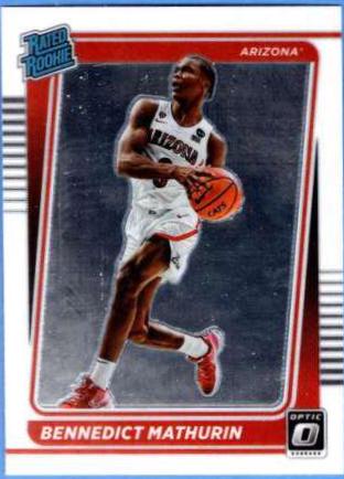Bennedict Mathurin #3 Basketball Cards 2022 Panini Chronicles Draft Picks Optic Rated Rookie