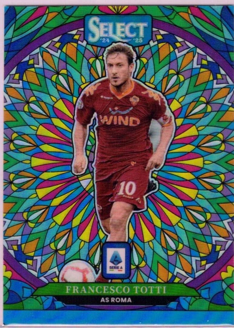 Francesco Totti #20 Soccer Cards 2024 Panini Select Serie A Stained Glass