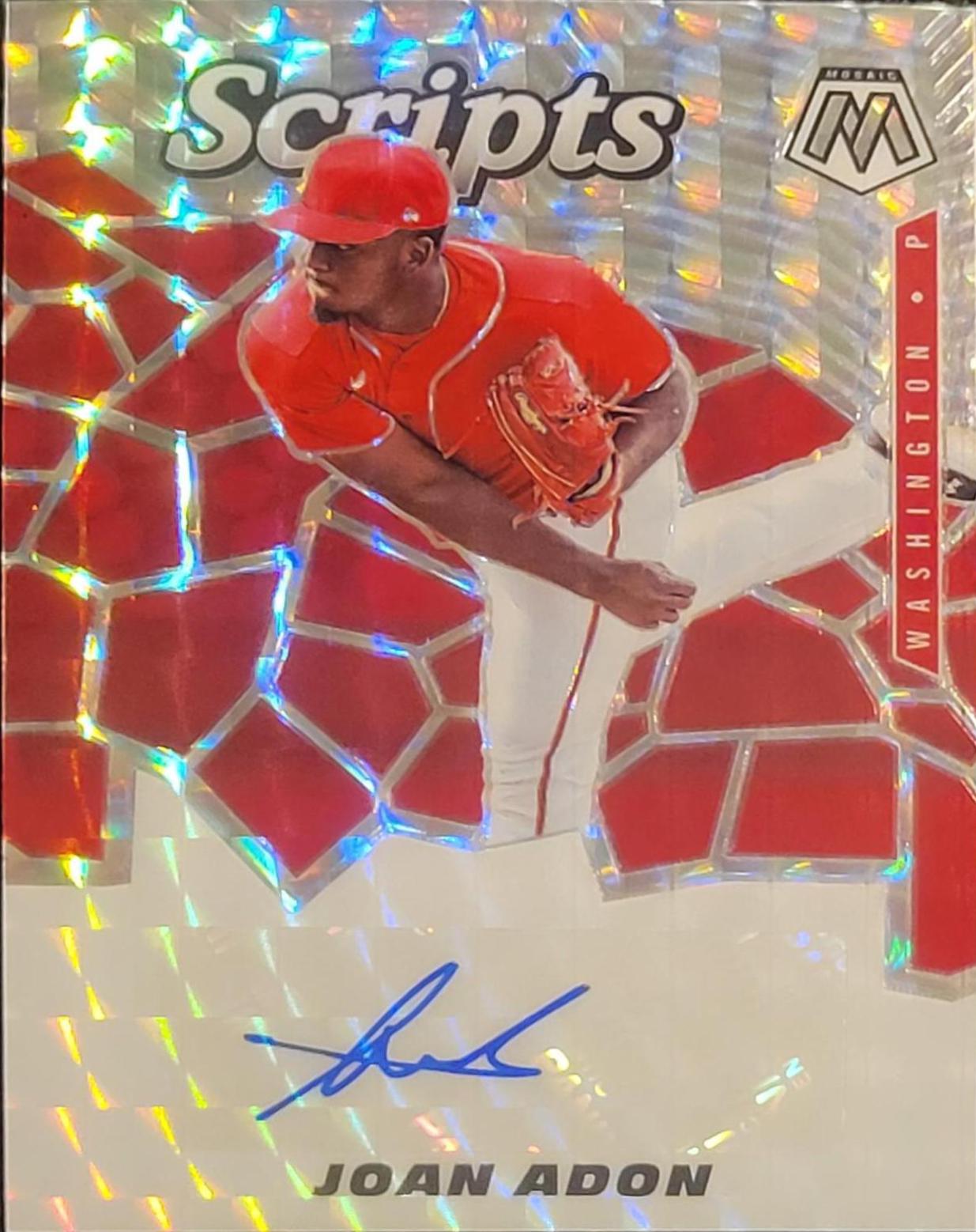 Joan Adon #SCR-JA Baseball Cards 2021 Panini Mosaic Scripts