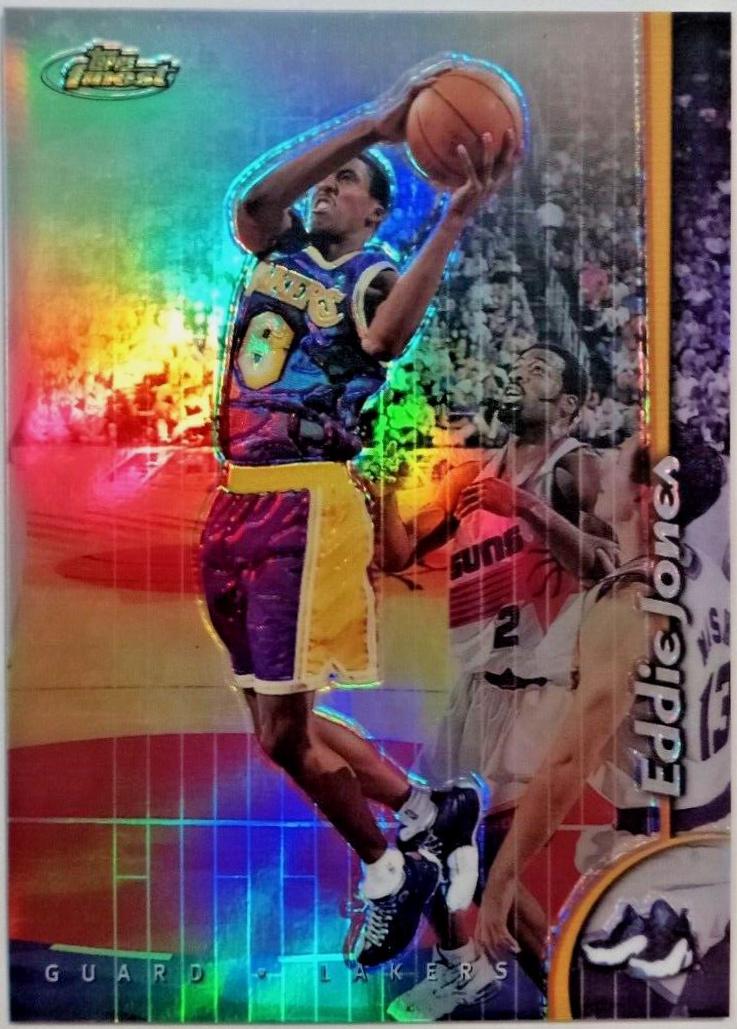 Eddie Jones Non Protected Refractor #7 Basketball Cards 1998 Finest