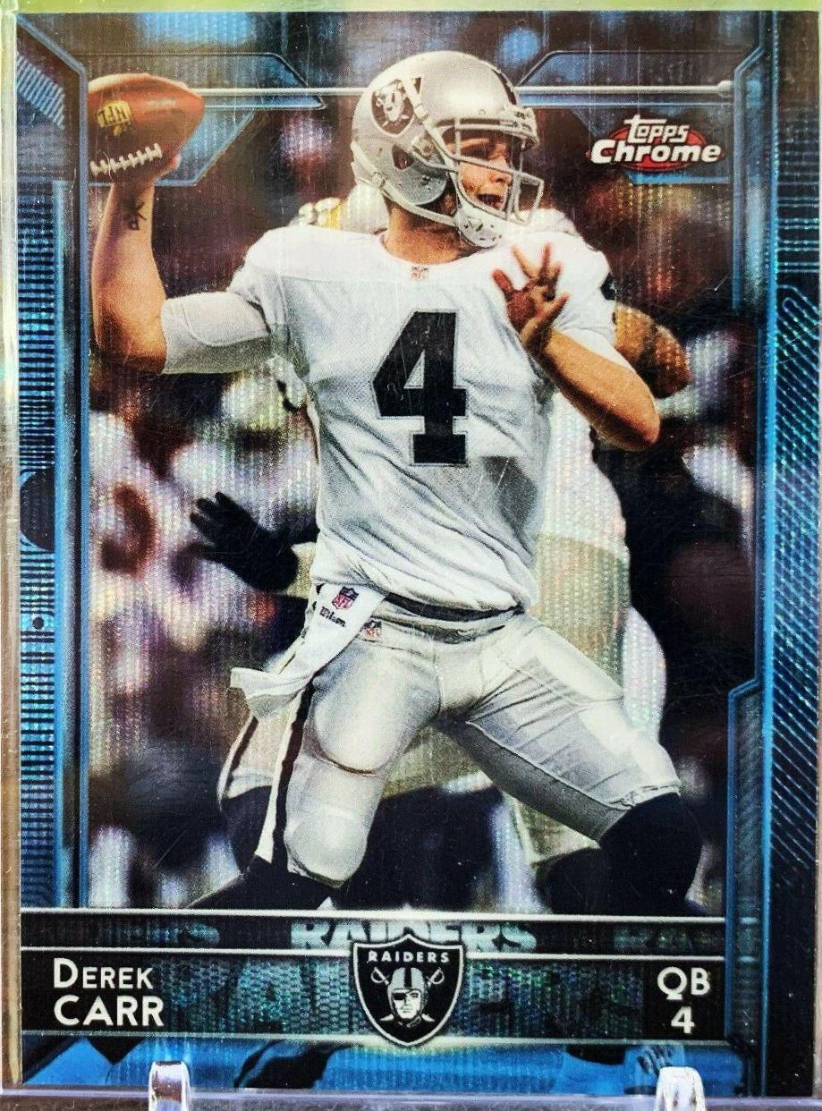 Derek Carr [Blue Wave Refractor] #92