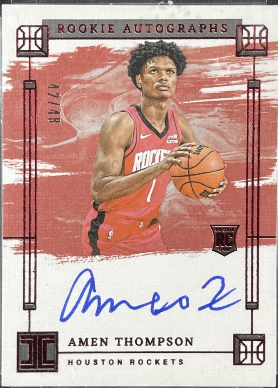 Amen Thompson #RA-AME 2023 Panini Impeccable Rookie Autographs International Basketball