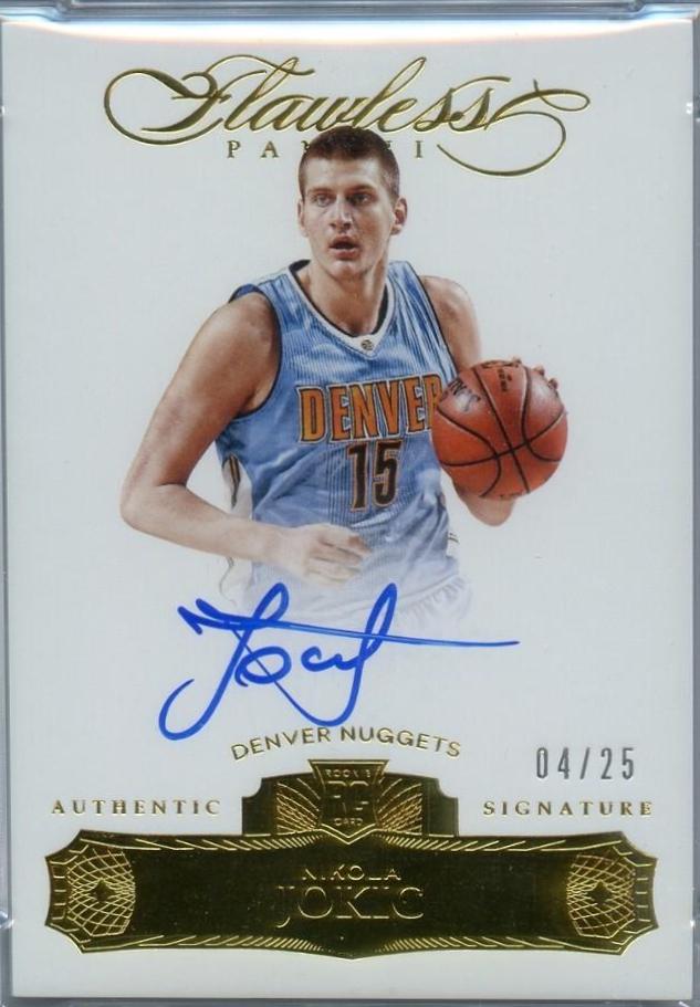 Nikolo Jokic #RA-NJ Basketball Cards 2015 Panini Flawless Rookie Autograph