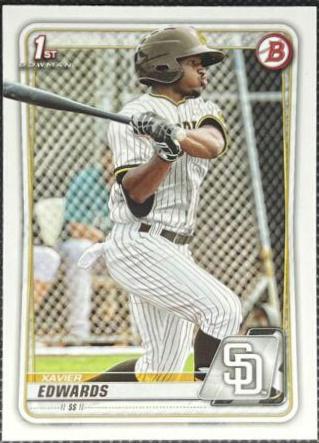 Xavier Edwards #BP-10 Baseball Cards 2020 Bowman Paper Prospects