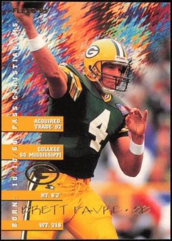 Brett Favre #12 Football Cards 1995 Fleer Shell